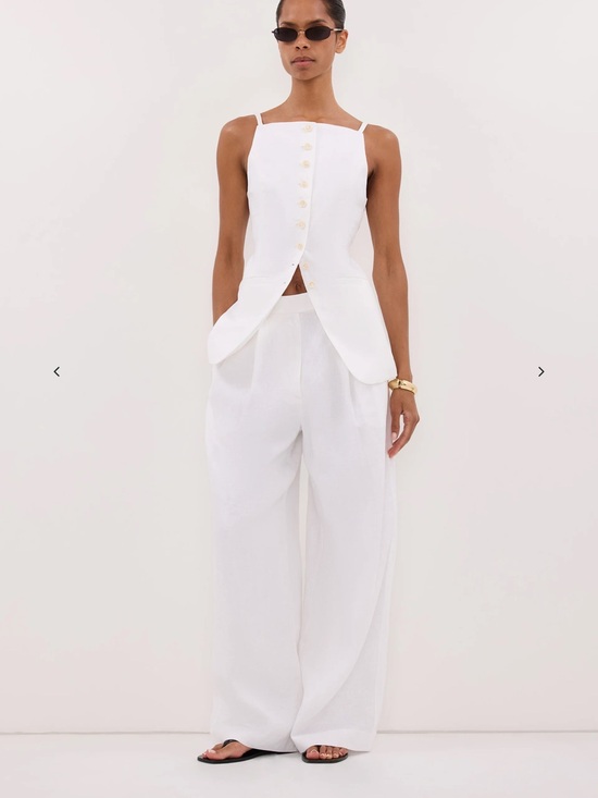 DISSH Tops - DISSH White Linen Vest
